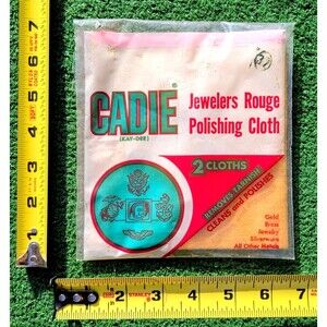 Vintage 2pk Cadie KAY-DEE) Jewelers Rouge Polishing Cloth Sz 11 x24 USA Made NOS